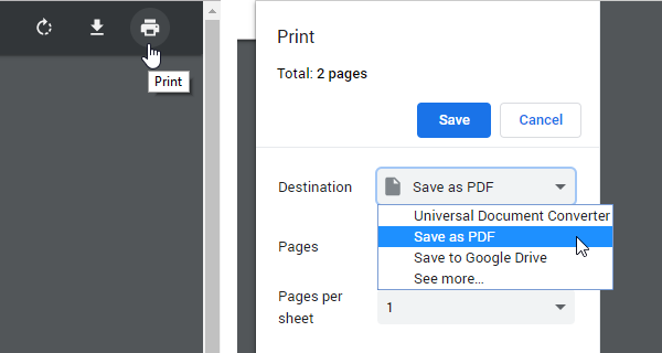 Pobierz plik PDF z Dysku Google